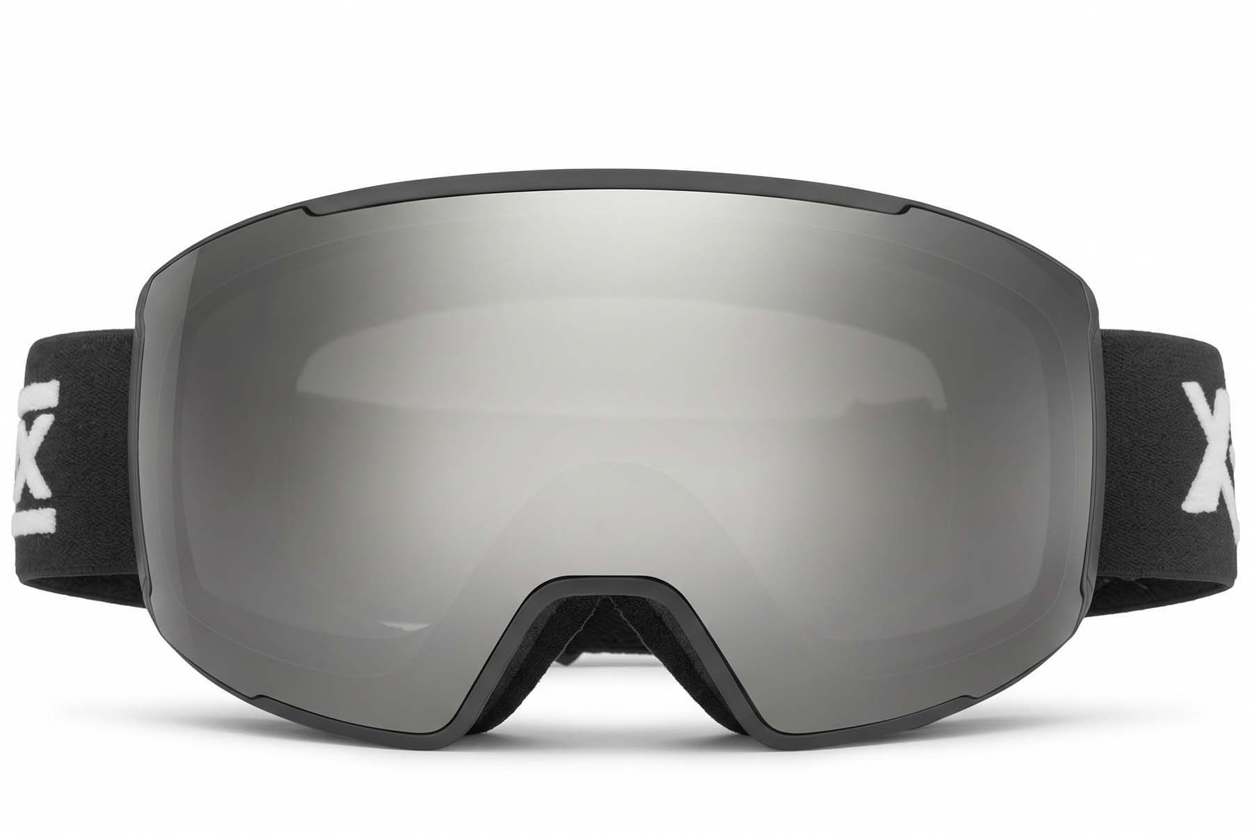 Irregular Black TPU Plastic Magnetic Lens Ski Goggles #BS2019-0008