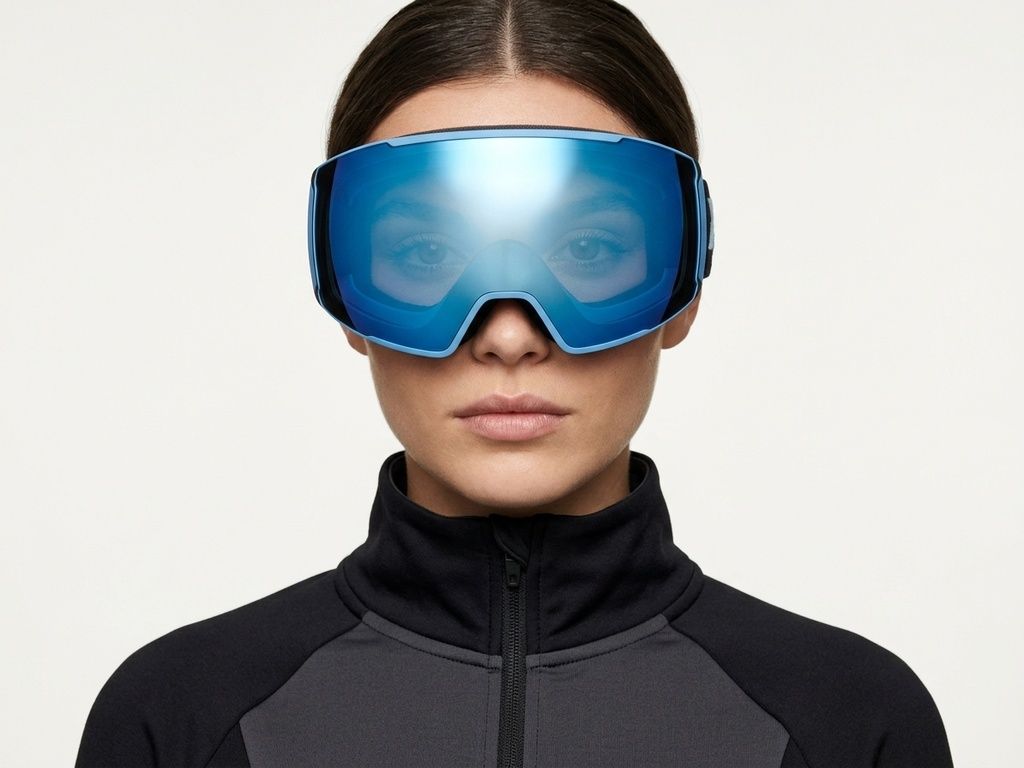 Irregular Black TPU Plastic Magnetic Lens Ski Goggles #BS2019-0009