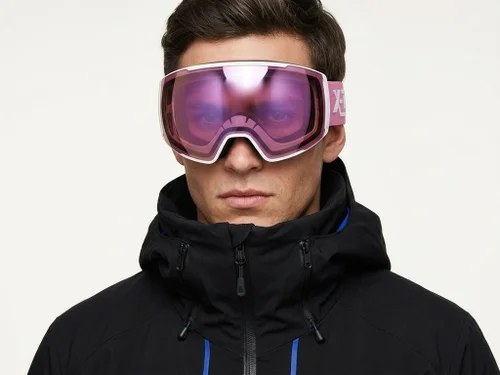 Unregelmäßige weiße Skibrille aus TPU-Kunststoff mit magnetischer Linse #BS2019-0010