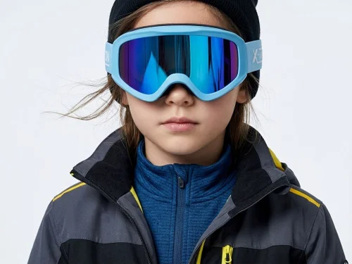 Unregelmäßige blaue TPU-Kunststoff-Skibrille für Kinder #BS2019-0011