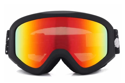 Unregelmäßige schwarze TPU-Kunststoff-Skibrille für Kinder #BS2019-0012