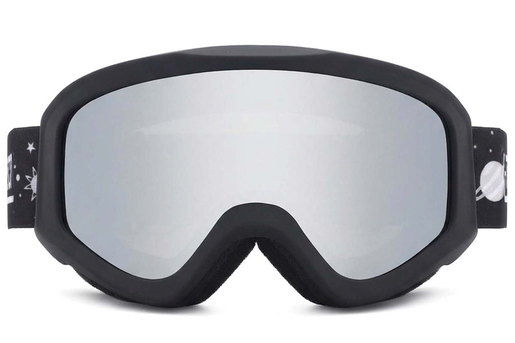 Irregular Black TPU Plastic Kids Ski Goggles #BS2019-0013