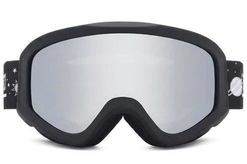 Unregelmäßige schwarze TPU-Kunststoff-Skibrille für Kinder #BS2019-0013