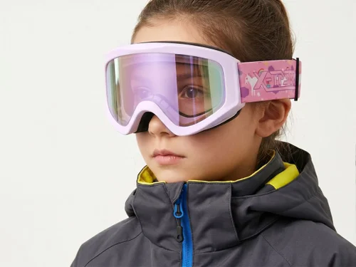 Unregelmäßige lila TPU-Kunststoff-Skibrille für Kinder #BS2019-0014