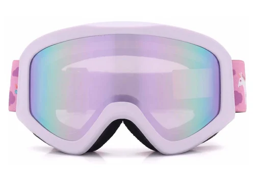 Unregelmäßige lila TPU-Kunststoff-Skibrille für Kinder #BS2019-0014