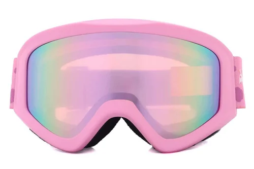 Unregelmäßige rosa TPU-Kunststoff-Skibrille für Kinder #BS2019-0015