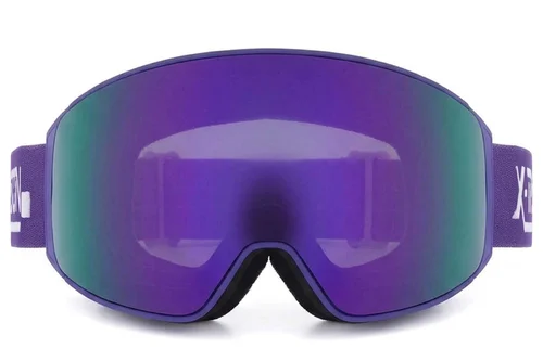 Unregelmäßige, violette Skibrille aus TPU-Kunststoff mit magnetischer Linse #BS2019-0018