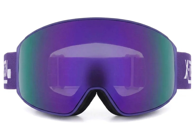 Irregular Purple TPU Plastic Magnetic Lens Ski Goggles #BS2019-0018