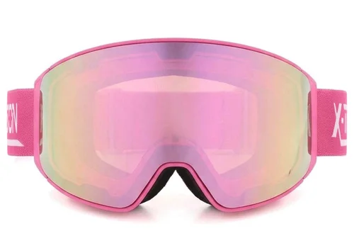 Unregelmäßige pinkfarbene Skibrille aus TPU-Kunststoff mit magnetischer Linse #BS2019-0019