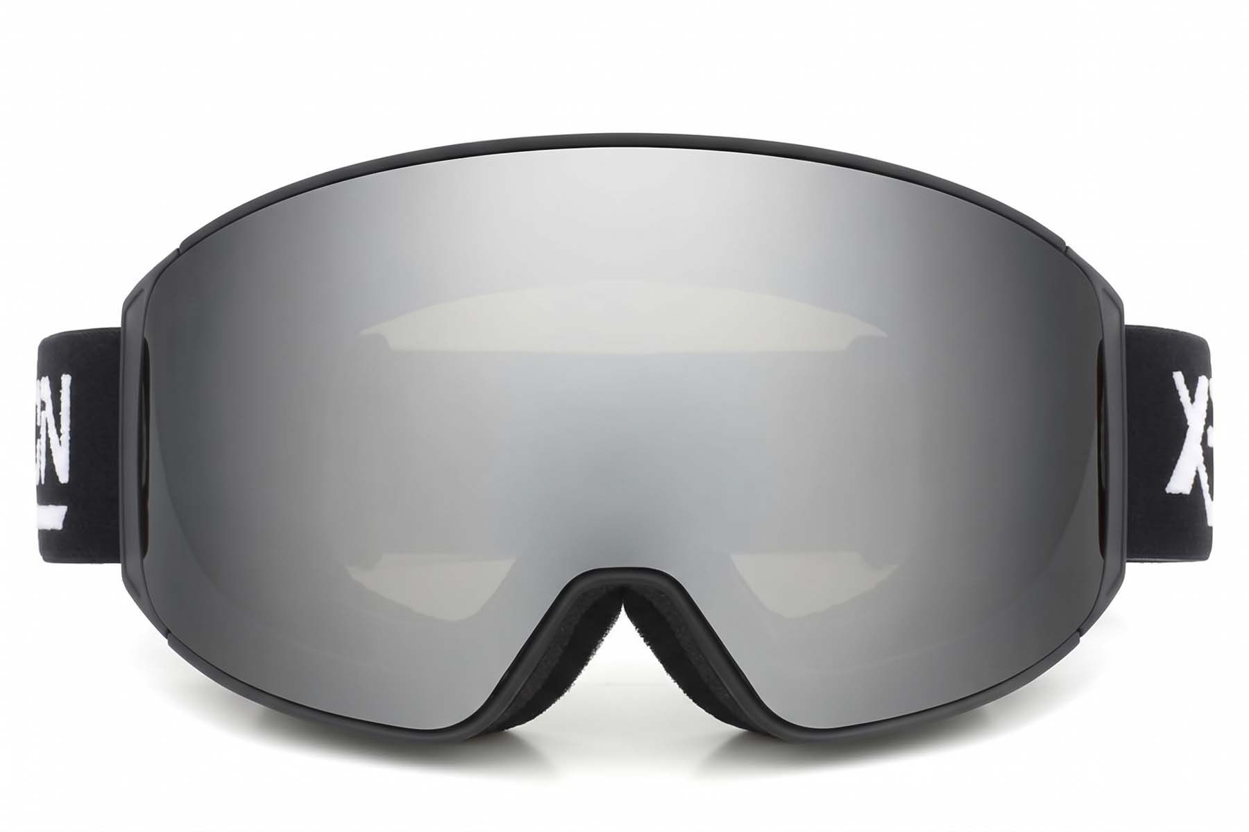 Irregular Black TPU Plastic Magnetic Lens Ski Goggles #BS2019-0020