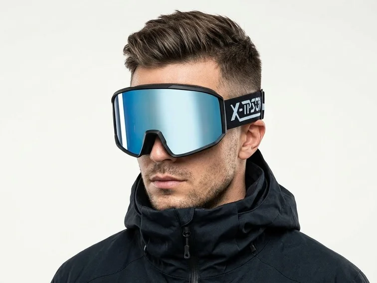 Irregular Black TPU Plastic Ski Goggles #BS2019-0022