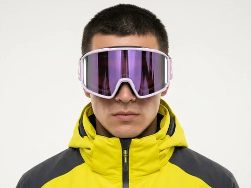 Unregelmäßige lila TPU-Kunststoff-Skibrille #BS2019-0023