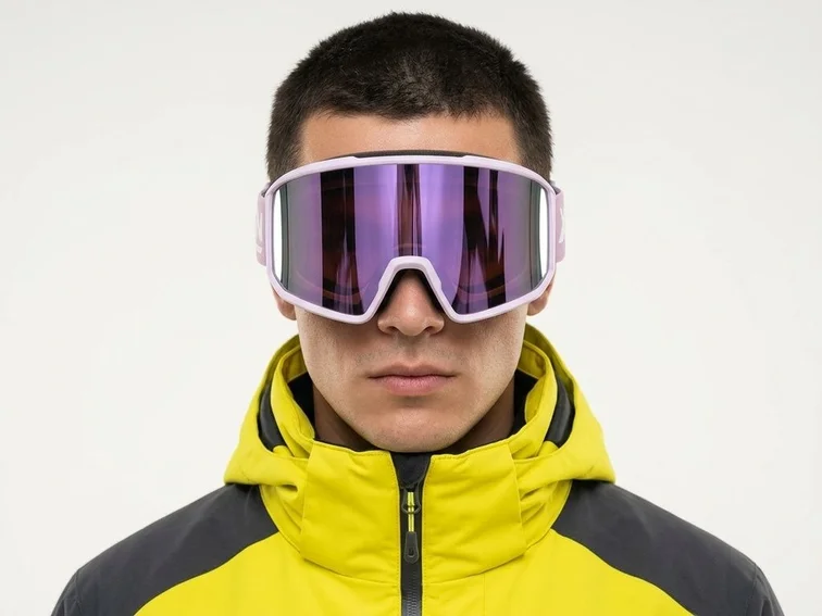 Irregular Purple TPU Plastic Ski Goggles #BS2019-0023