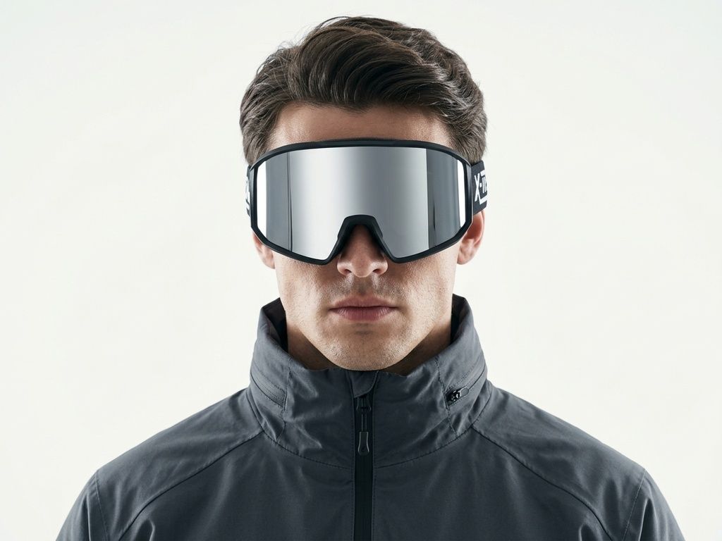 Irregular Black TPU Plastic Ski Goggles #BS2019-0024