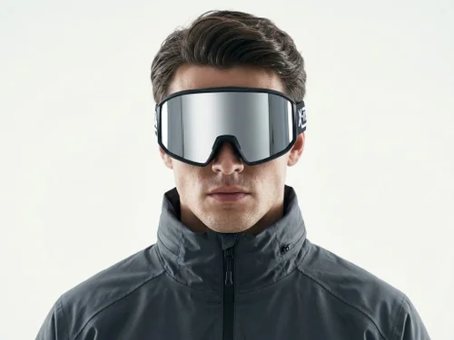 Unregelmäßige schwarze Skibrille aus TPU-Kunststoff #BS2019-0024