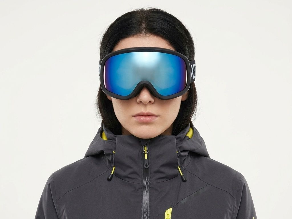 Irregular Black TPU Plastic Ski Goggles #BS2019-0028