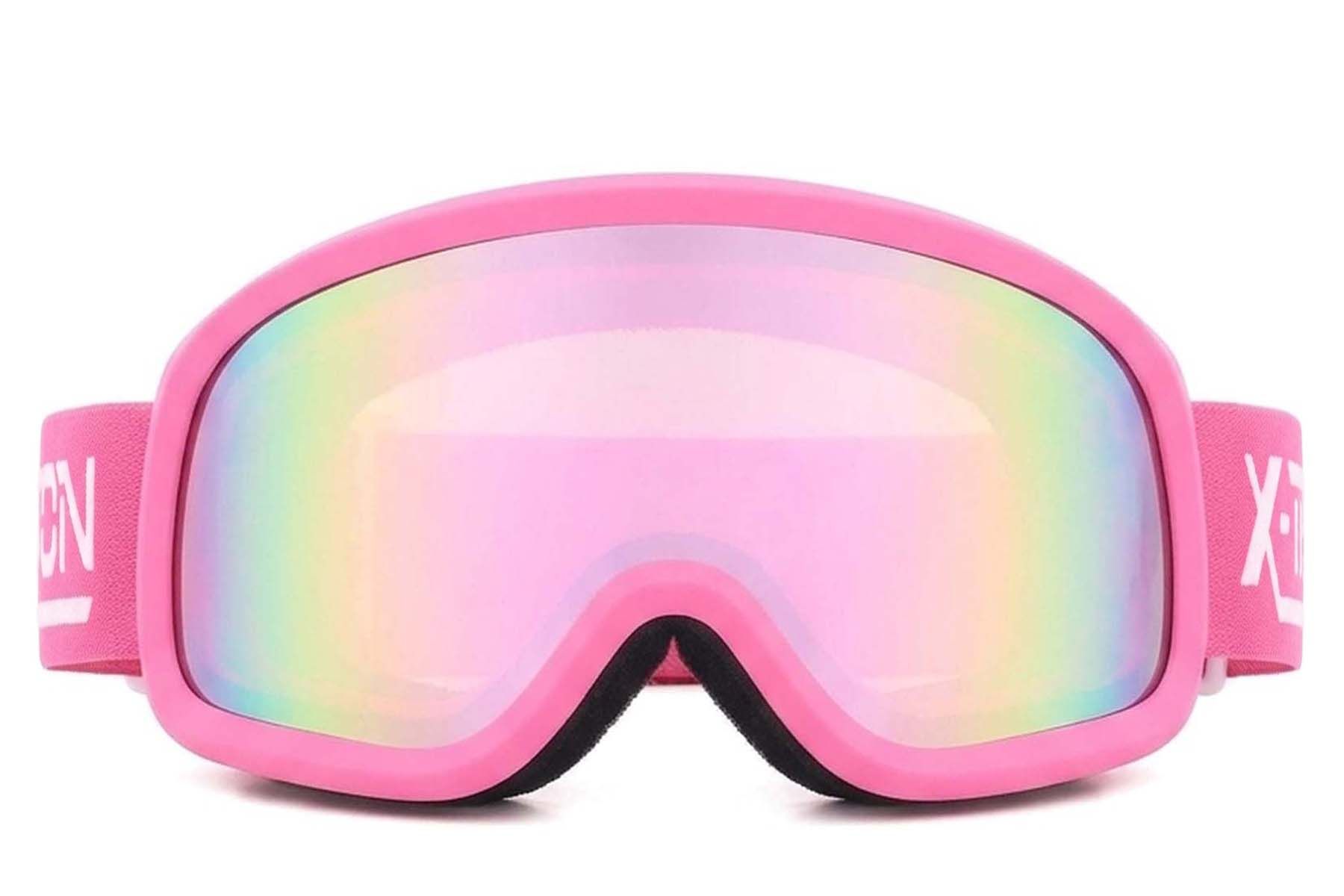 Irregular Pink TPU Plastic Ski Goggles #BS2019-0029