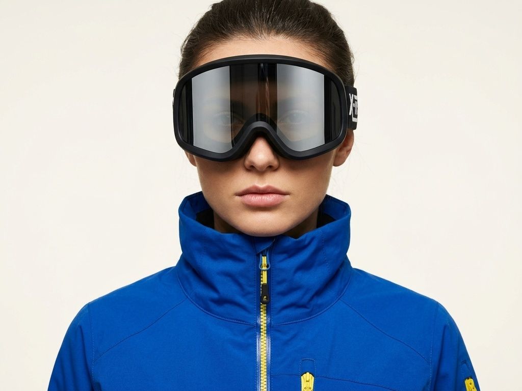 Irregular Black TPU Plastic Ski Goggles #BS2019-0030