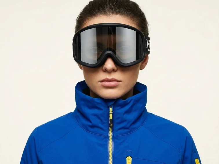 Irregular Black TPU Plastic Ski Goggles #BS2019-0030