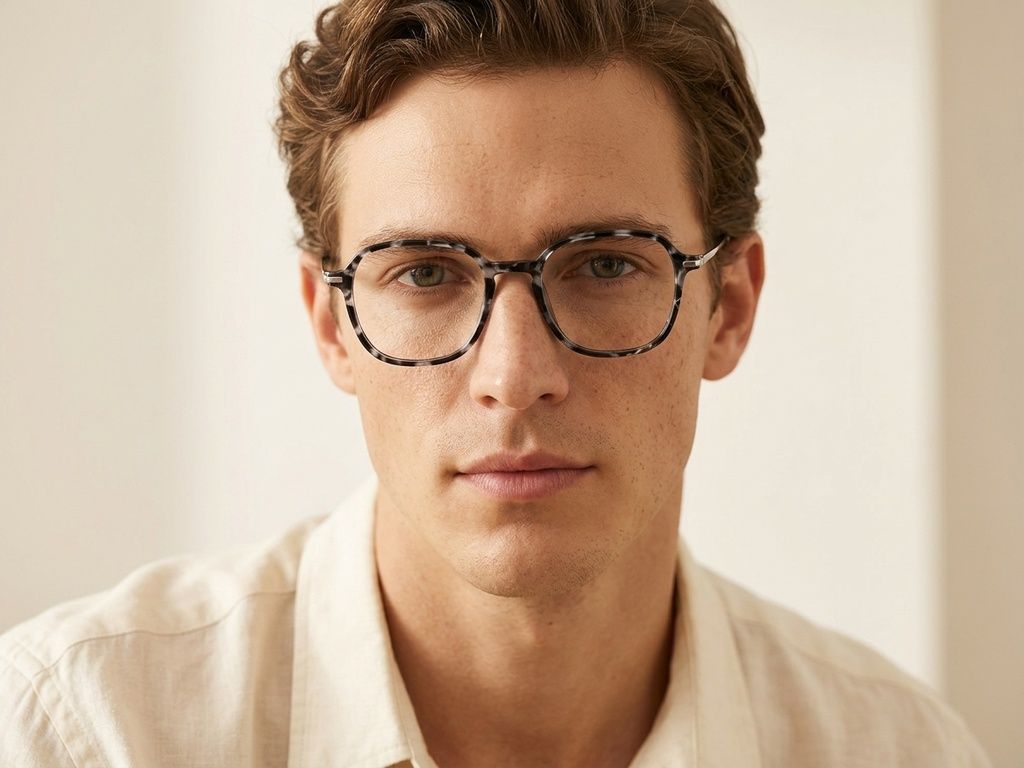 Rectangular Black TR90 Glasses #BS218-0505
