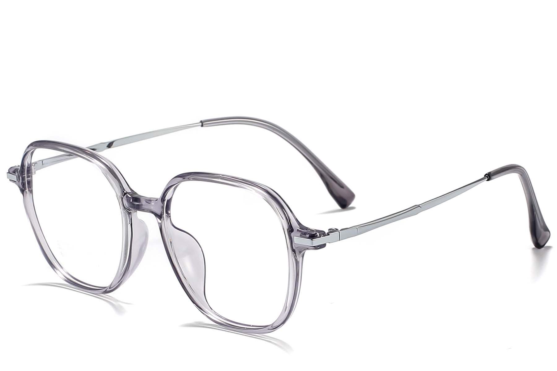 Rechteckige graue TR90-Brille #BS218-0507