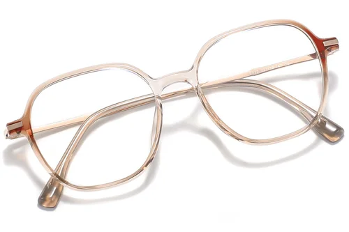 Lunettes rectangulaires marron TR90 #BS218-0508