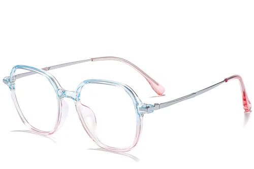 Lunettes rectangulaires bleues TR90 #BS218-0510