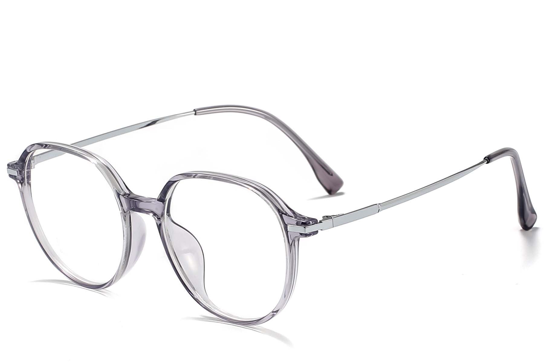 Ovale graue TR90-Brille #BS218-0515