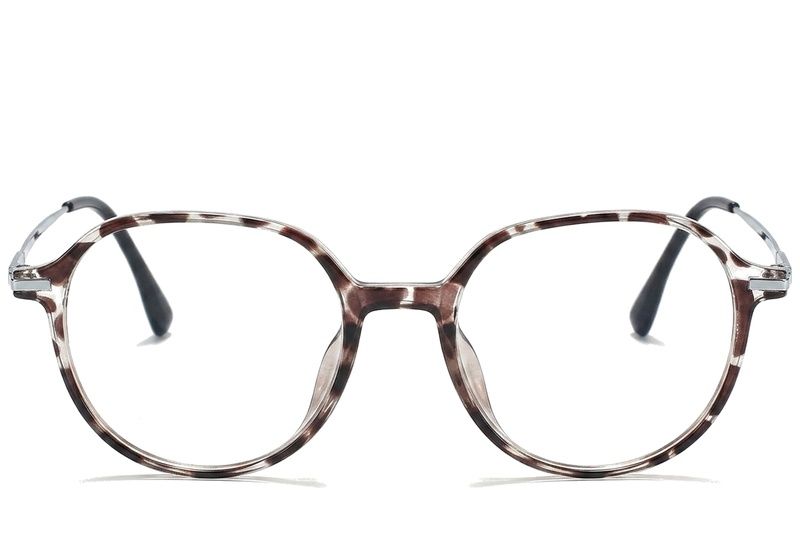 Lunettes ovales marron TR90 #BS218-0517