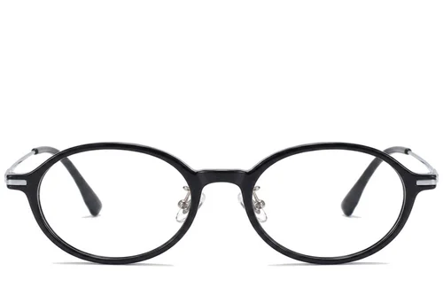 Lunettes ovales noires TR90 #BS218-0519