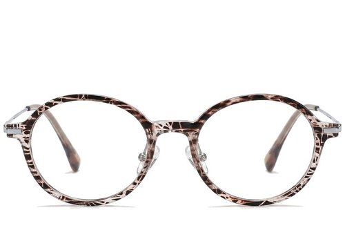 Lunettes ovales marron TR90 #BS218-0520