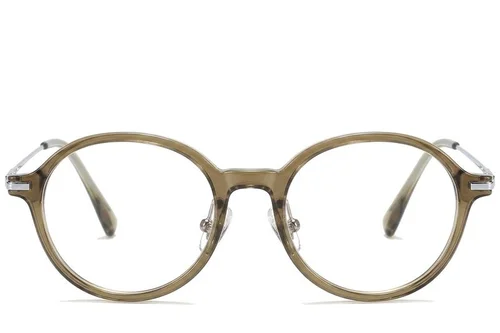 Lunettes ovales vertes TR90 #BS218-0521