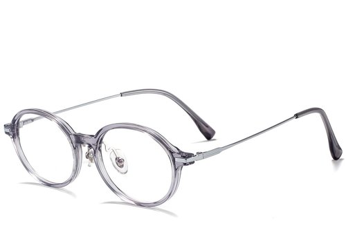 Lunettes ovales grises TR90 #BS218-0522