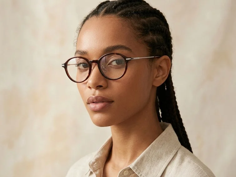 Oval Brown TR90 Glasses #BS218-0523