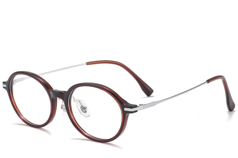 Oval Brown TR90 Glasses #BS218-0523
