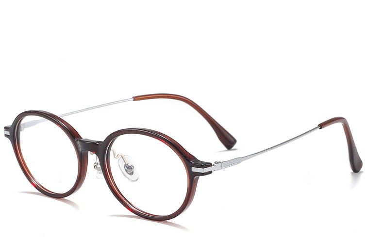 Gafas ovaladas marrones TR90 #BS218-0523