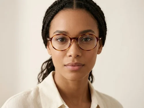 Lunettes ovales écaille de tortue TR90 #BS218-0524