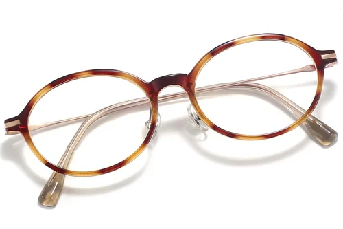 Lunettes ovales écaille de tortue TR90 #BS218-0524