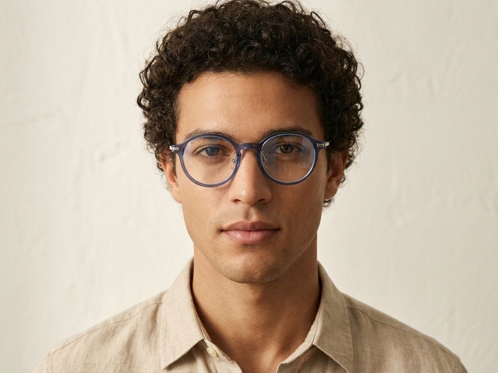 Oval Blue TR90 Glasses #BS218-0525