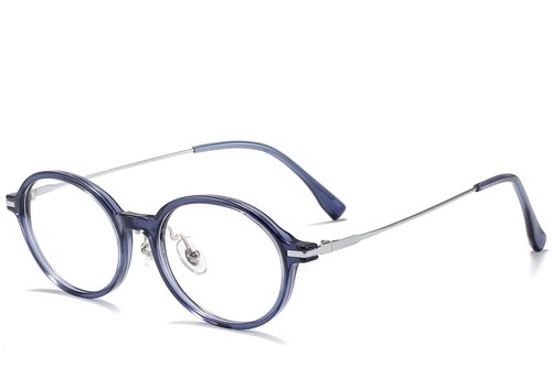 Lunettes ovales bleues TR90 #BS218-0525