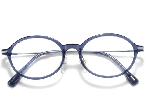 Lunettes ovales bleues TR90 #BS218-0525