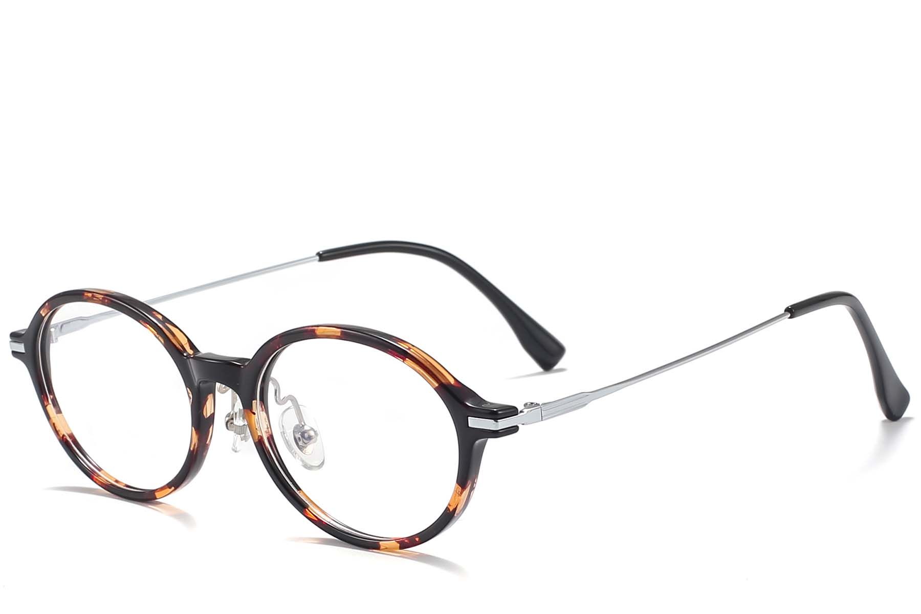 Oval Tortoiseshell TR90 Glasses #BS218-0527