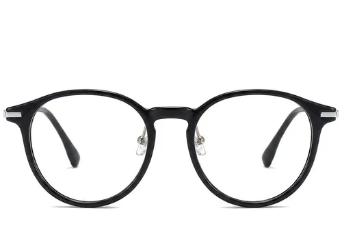Lunettes ovales noires TR90 #BS218-0528