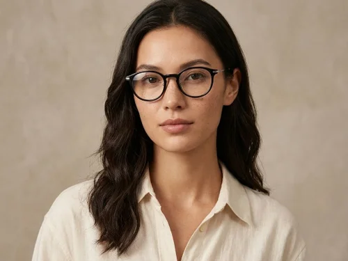 Lunettes ovales noires TR90 #BS218-0528