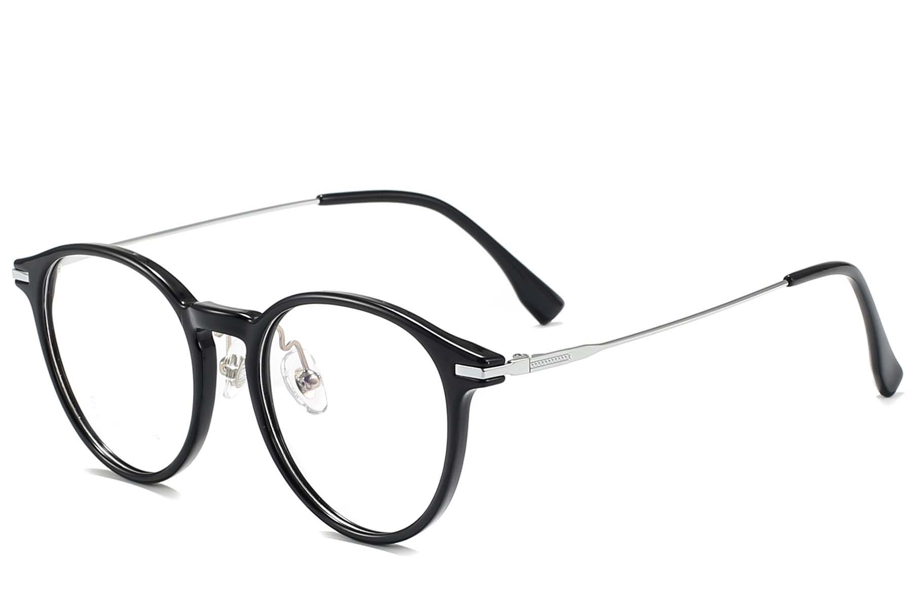 Ovale schwarze TR90-Brille #BS218-0528