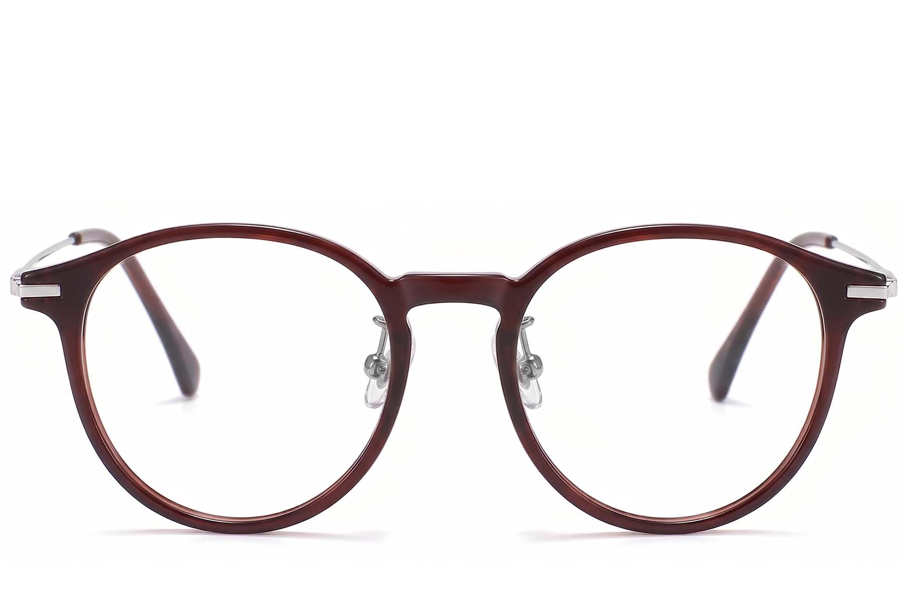 Gafas ovaladas marrones TR90 #BS218-0532