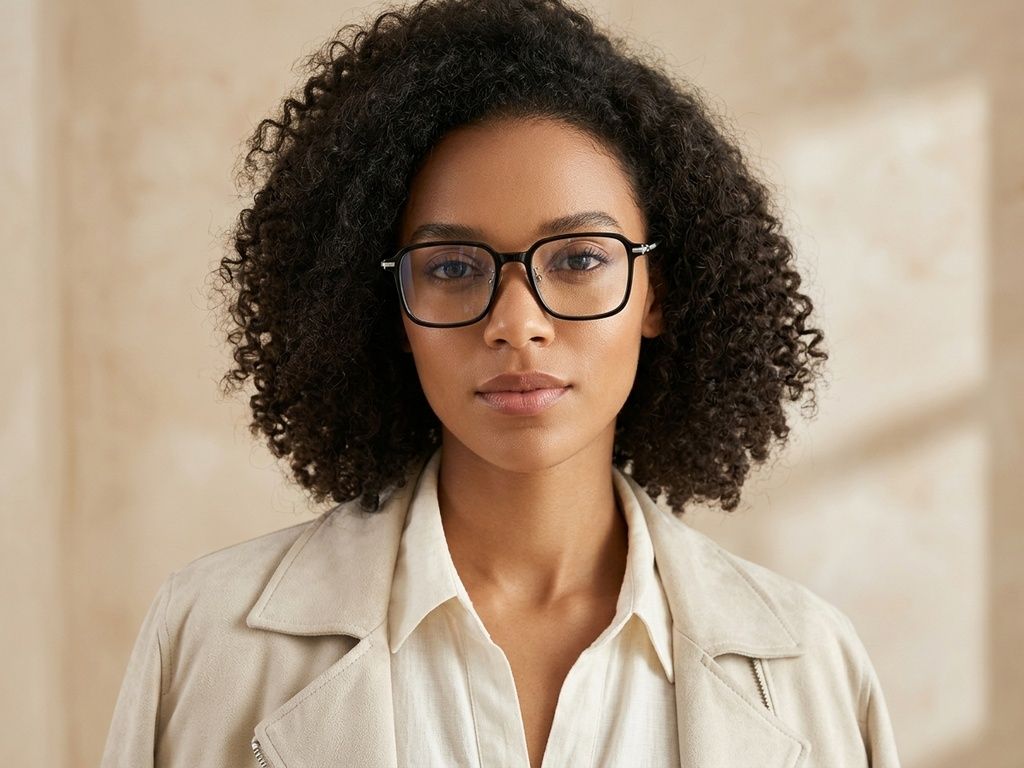 Rectangular Black TR90 Glasses #BS218-0535