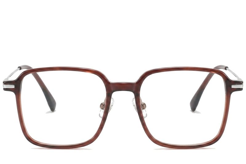 Occhiali rettangolari marroni in TR90 #BS218-0539