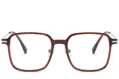 Lunettes rectangulaires marron TR90 #BS218-0539