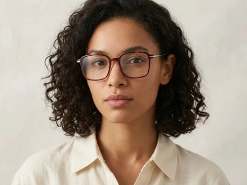 Lunettes rectangulaires marron TR90 #BS218-0539